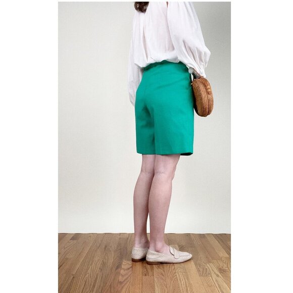 Vintage High Rise Waist Wide Leg Shorts Old Money Quiet Luxury Old Money Coastal - Picture 4 of 9